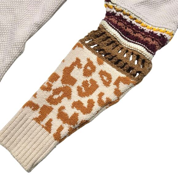 Free People | Women | Switch It Up Crochet Waffle Knit Mock Neck Top | Small - Picture 10 of 15